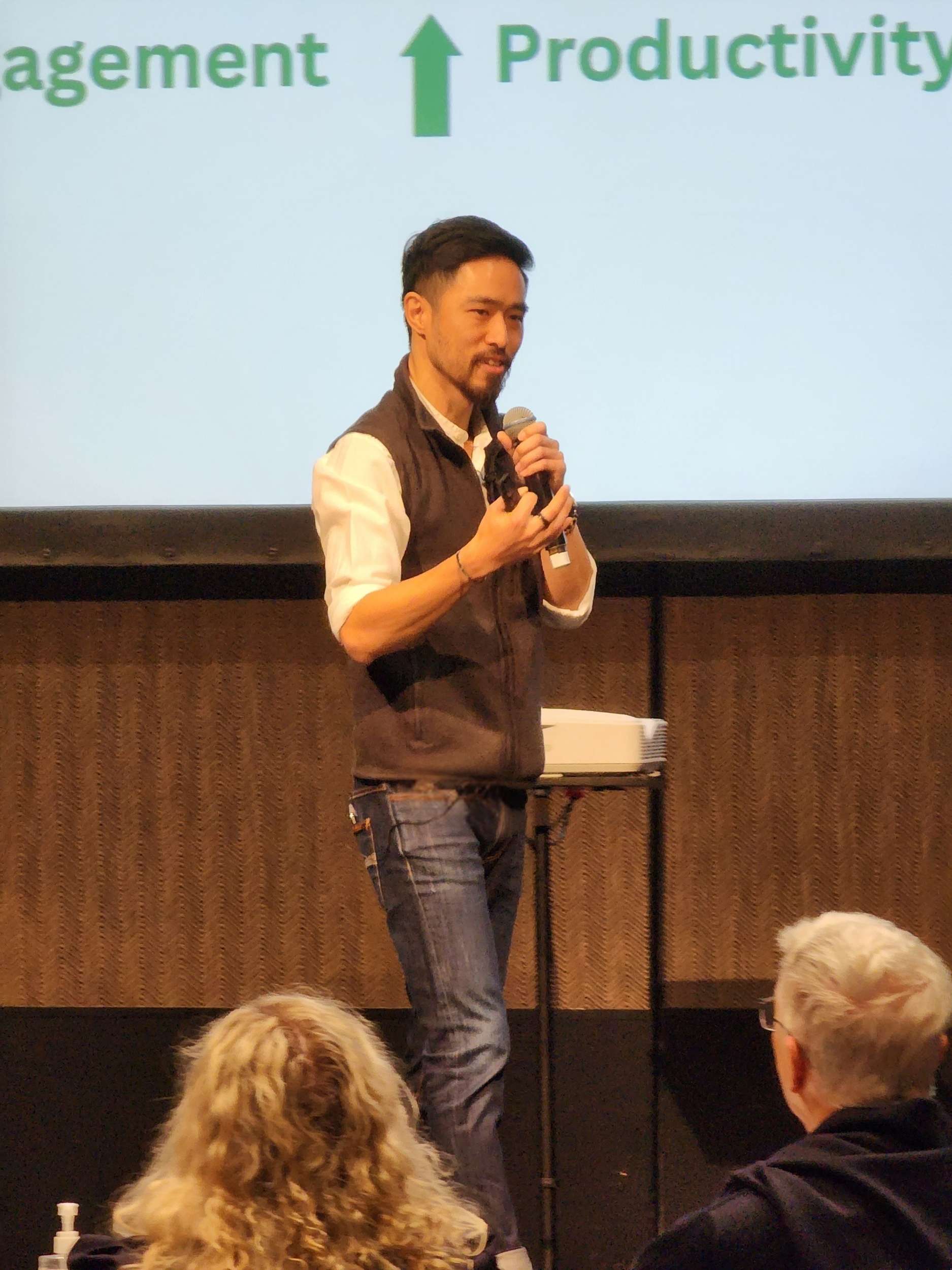 Jeremy Khoh speaking on psychological safety at a conference